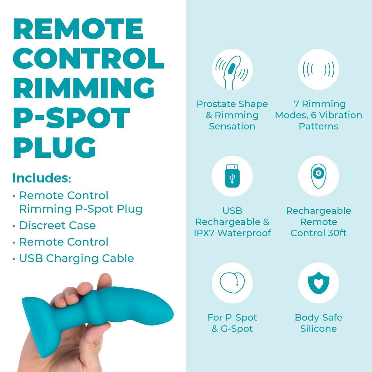 Rimming P-Spot – Plug anal avec perles rotatives et vibrant pour Prostate - B-Vibe