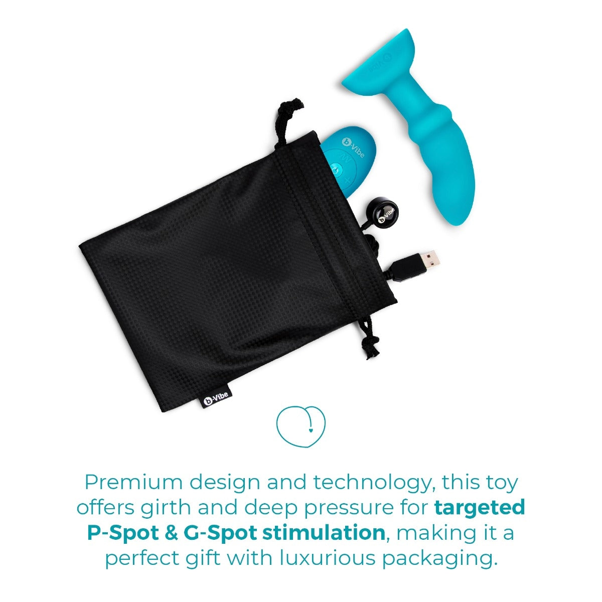 Rimming P-Spot – Plug anal avec perles rotatives et vibrant pour Prostate - B-Vibe