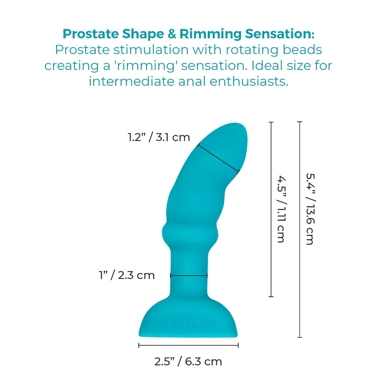 Rimming P-Spot – Plug anal avec perles rotatives et vibrant pour Prostate - B-Vibe