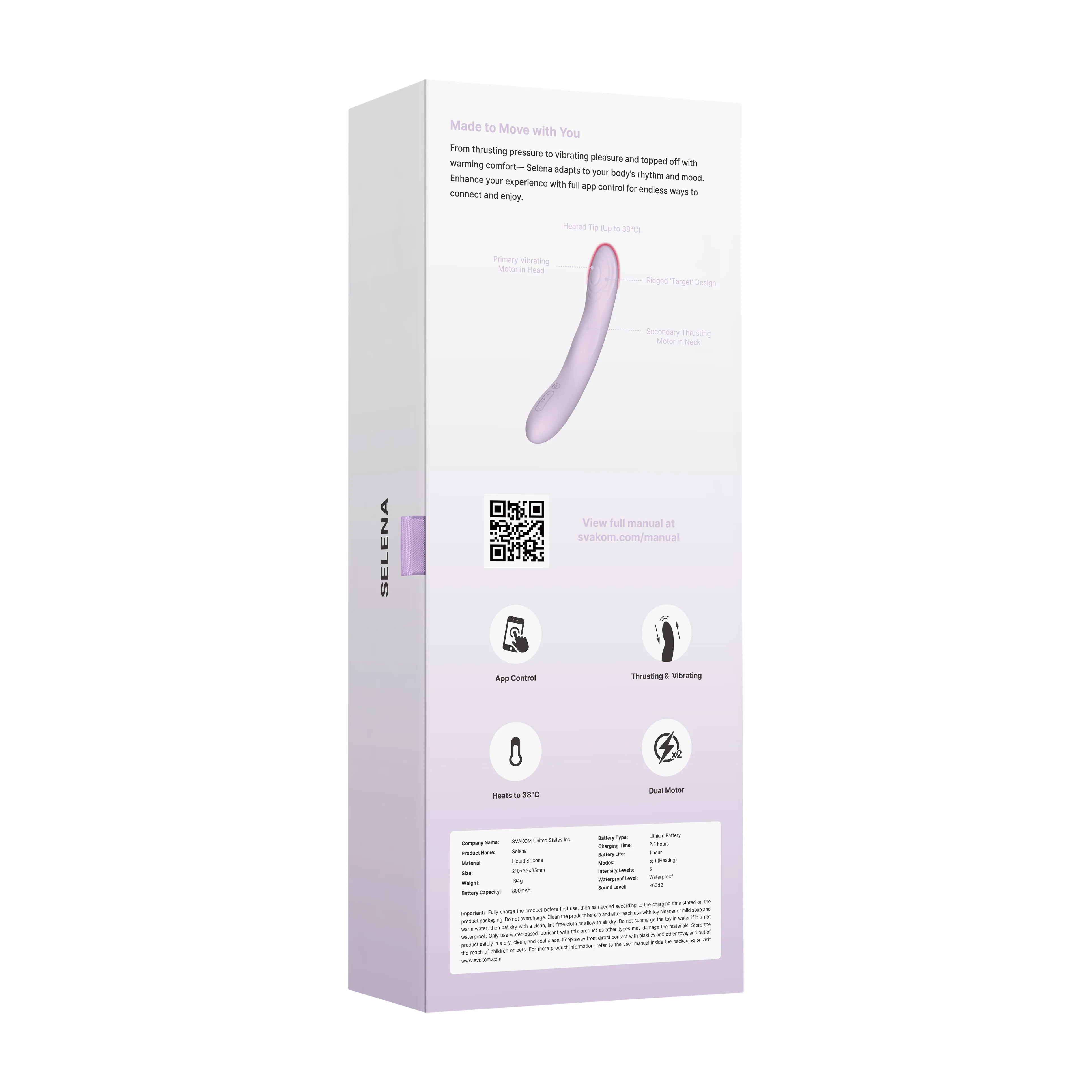 Selena vibrateur chauffant et vibrant - Svakom