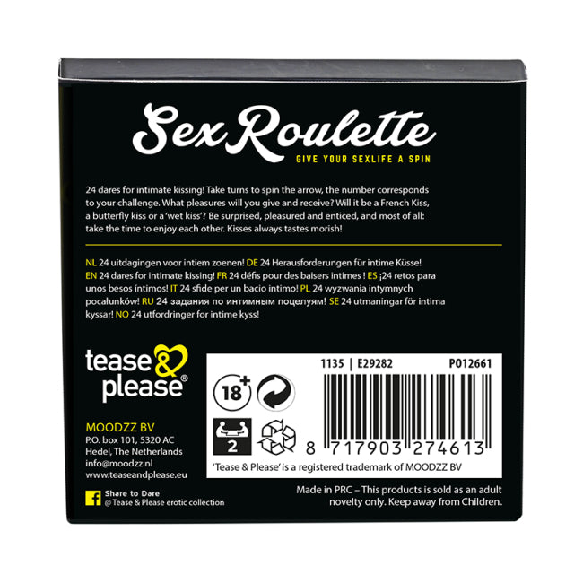 Jeu Sex Roulette Kiss - Tease & Please