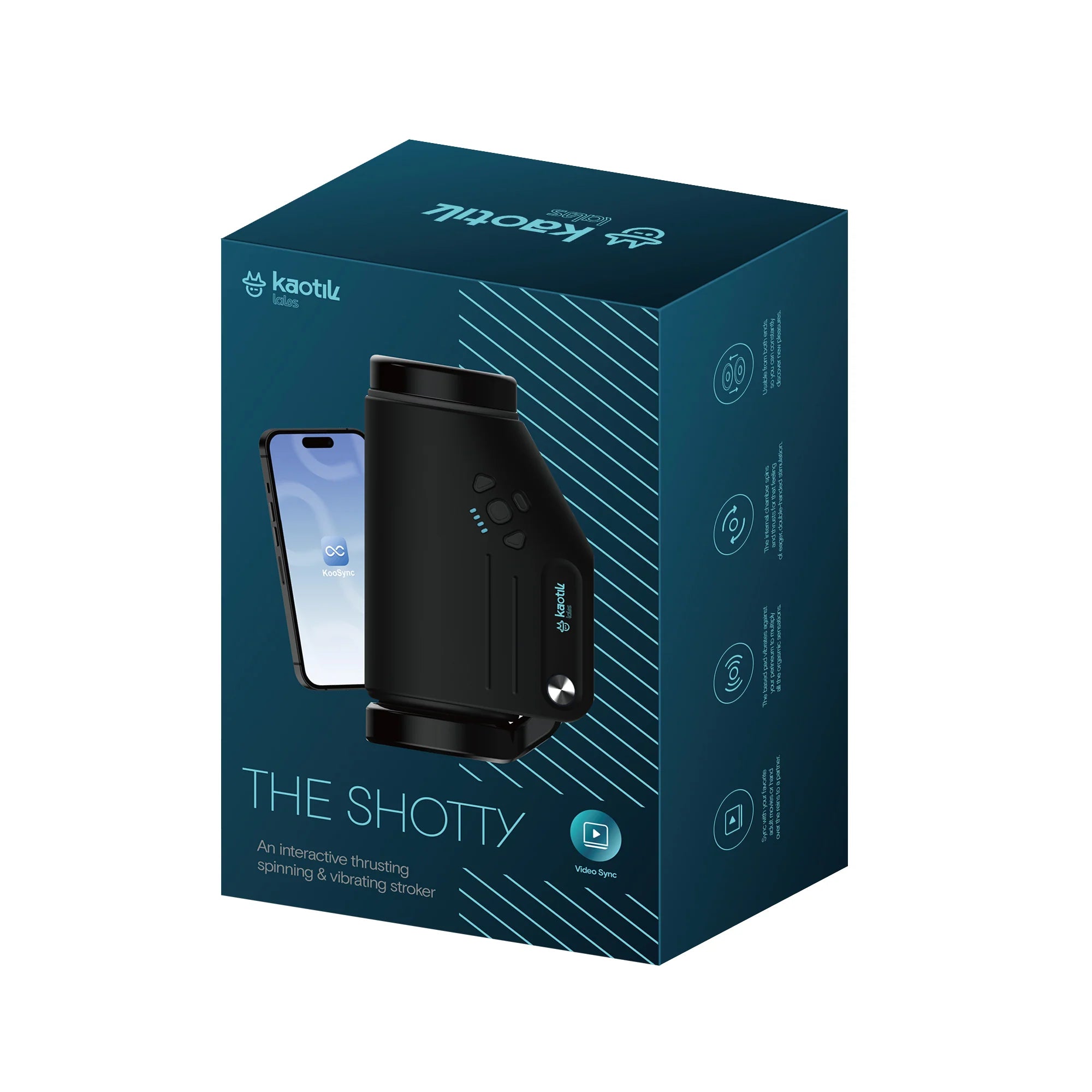 Shotty masturbateur rotatif et vibrant interactif - Kaotik Lab par Svakom