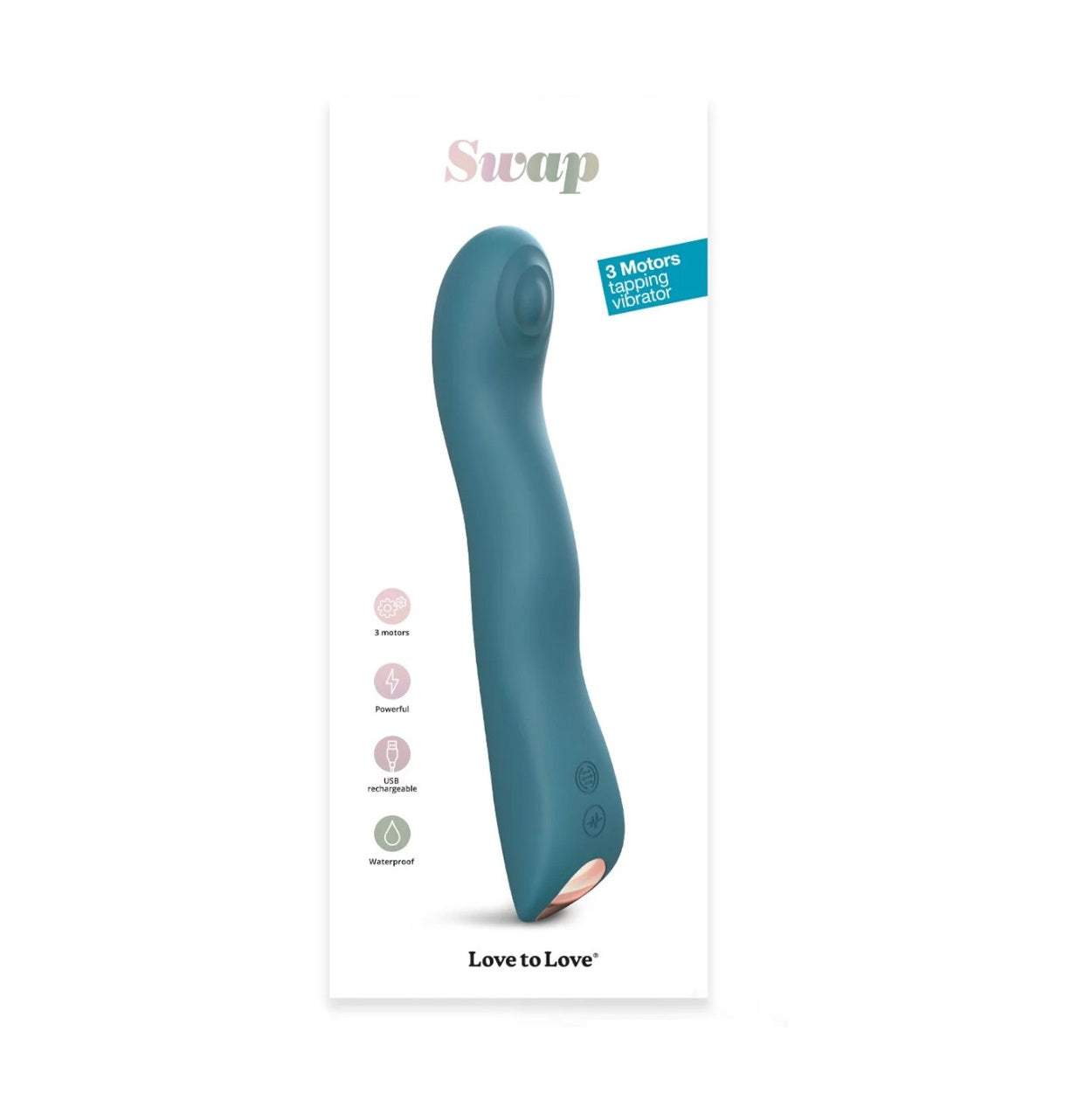 SWAP – Vibrateur triple moteur avec mouvements de tapotement - Love to Love