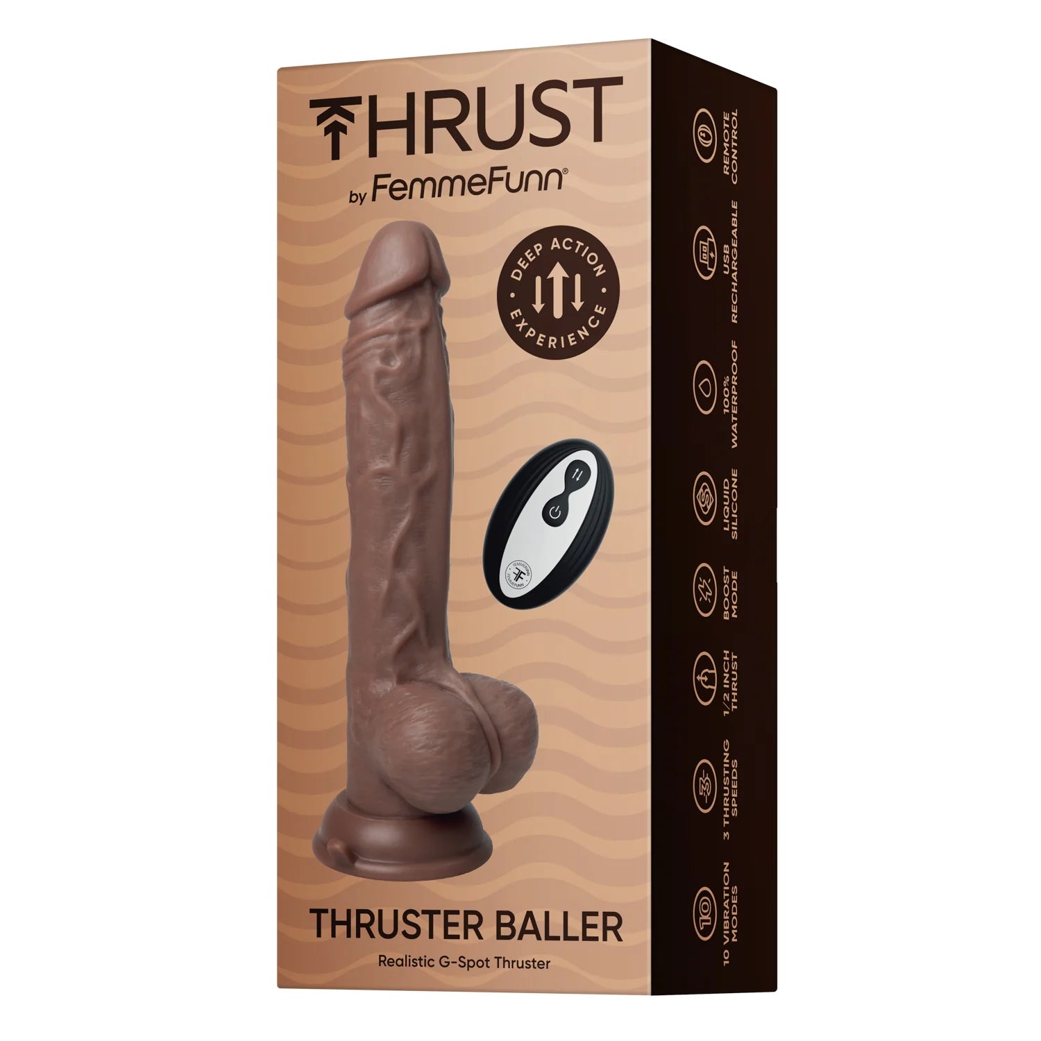 Thrust dildo vibrant avec mouvement - FemmeFunn