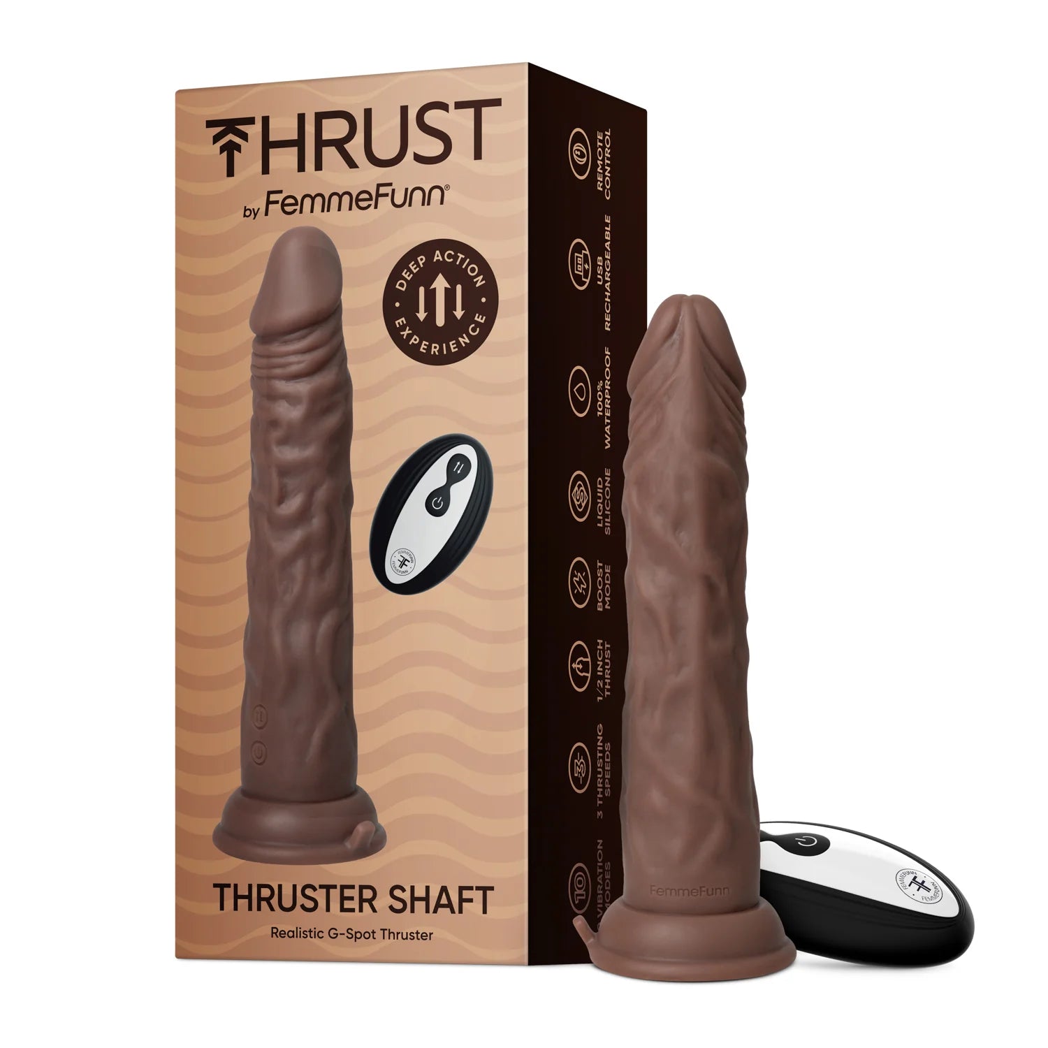 Thrust dildo vibrant avec mouvement - FemmeFunn