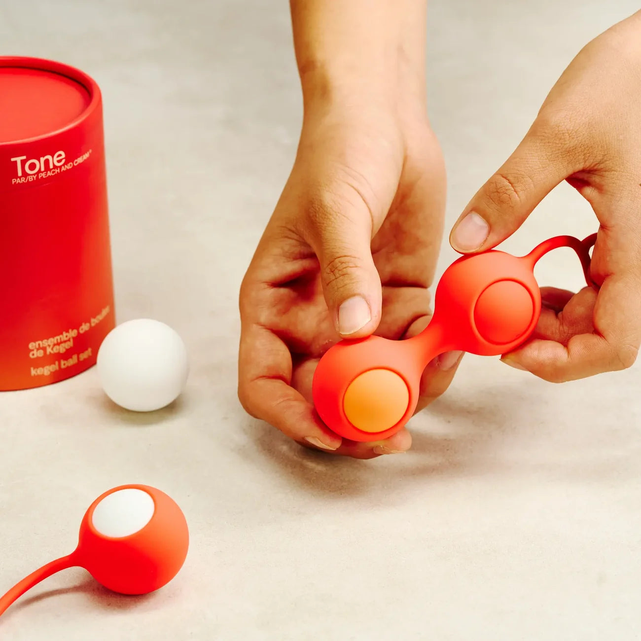Tone – Ensemble de boules de Kegel - Peach & Cream