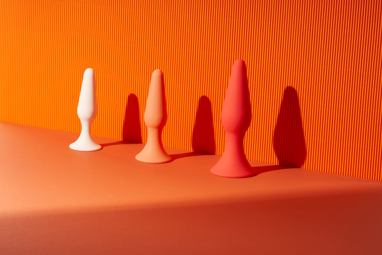 Trio anal plug set - Peach &amp; Cream