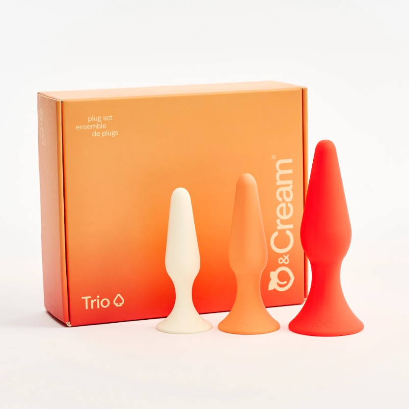 Trio anal plug set - Peach &amp; Cream