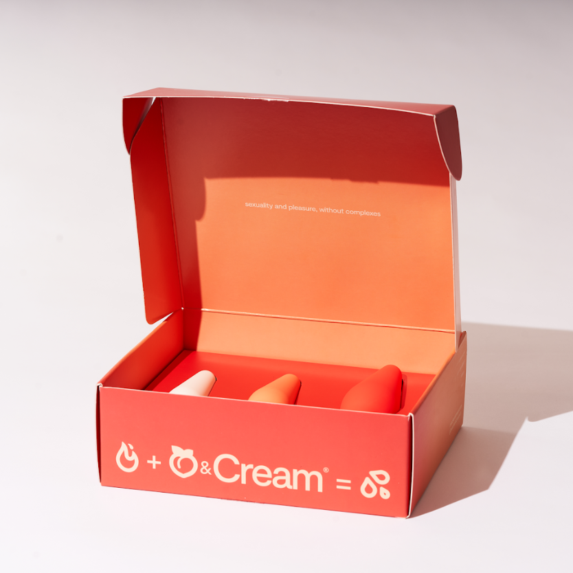 Trio anal plug set - Peach &amp; Cream