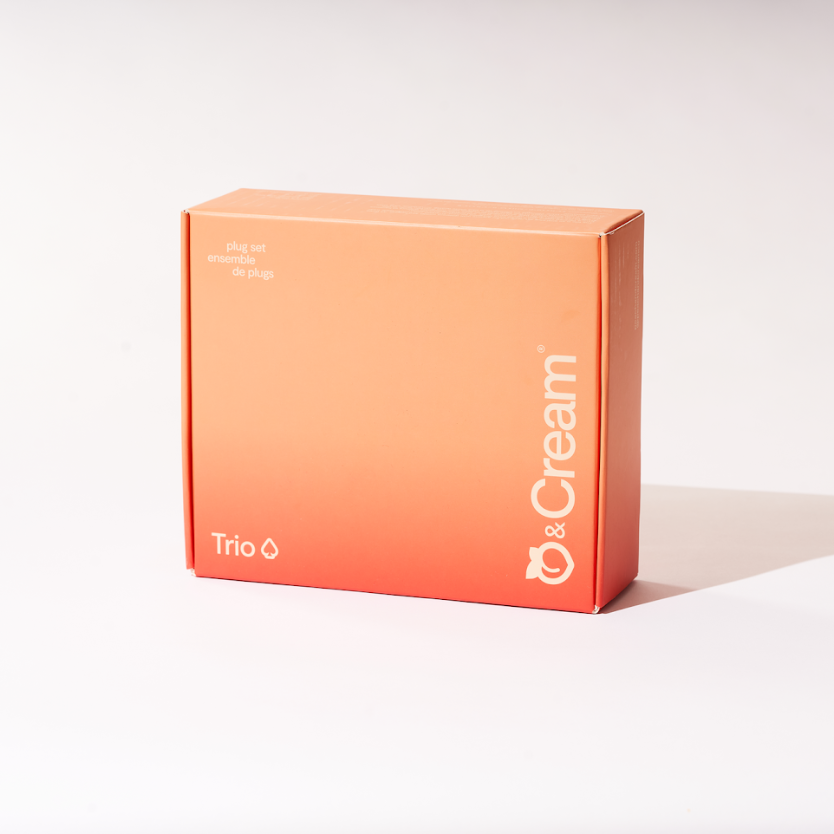 Trio anal plug set - Peach &amp; Cream