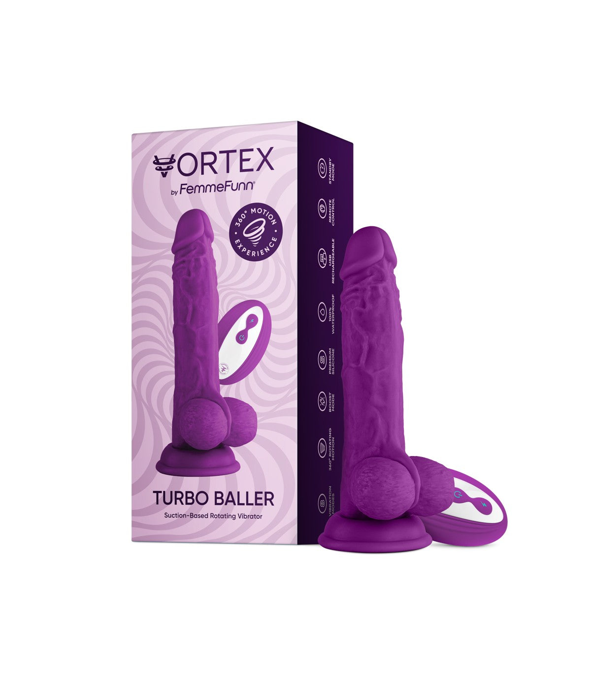 Wireless 2.0 dildo rotation 360° - FemmeFunn