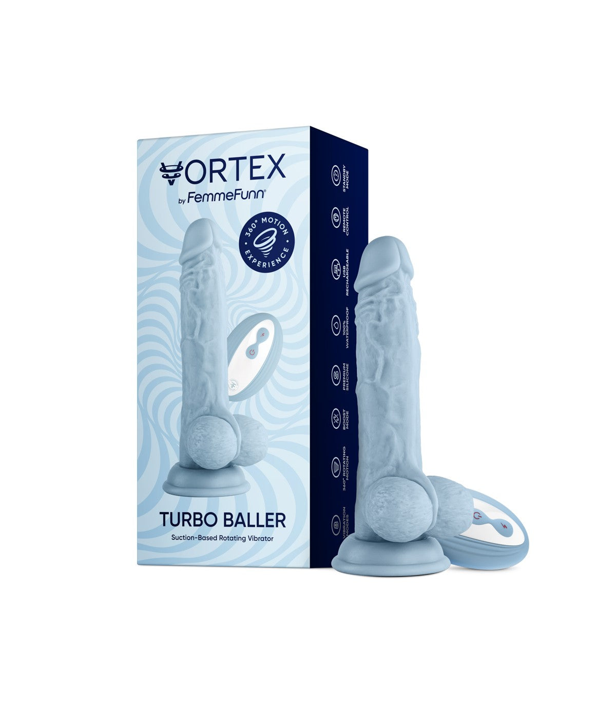 Wireless 2.0 dildo rotation 360° - FemmeFunn