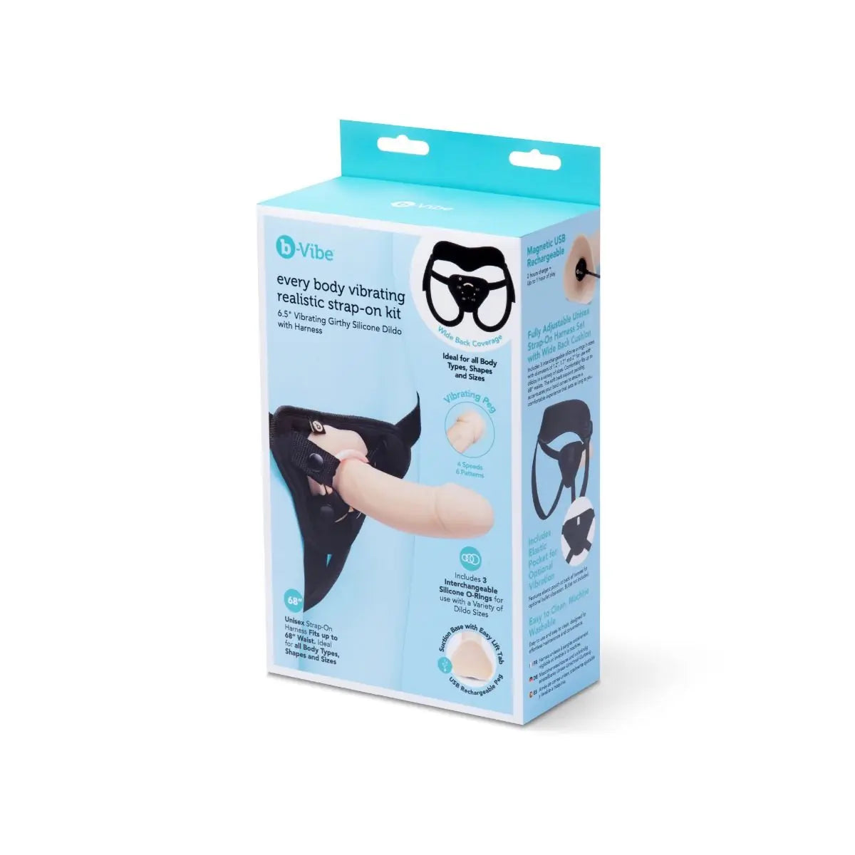 Every Body Kit strap-on –  Dildo vibrant réaliste 6.5" avec harnais – B-Vibe