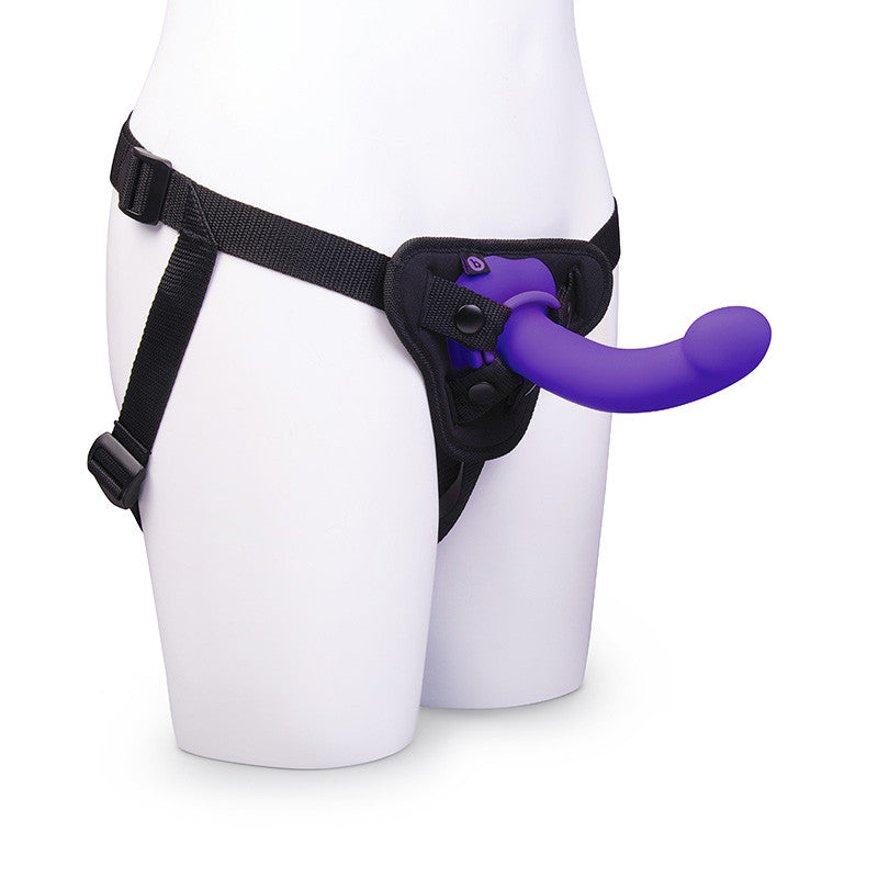 Kit stap-On – Dildo vibrant incurvé 6.5" avec harnais - B-Vibe