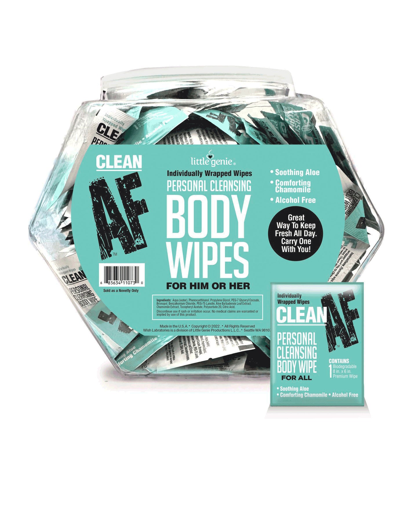 Lingettes nettoyantes personnelles - Clean AF