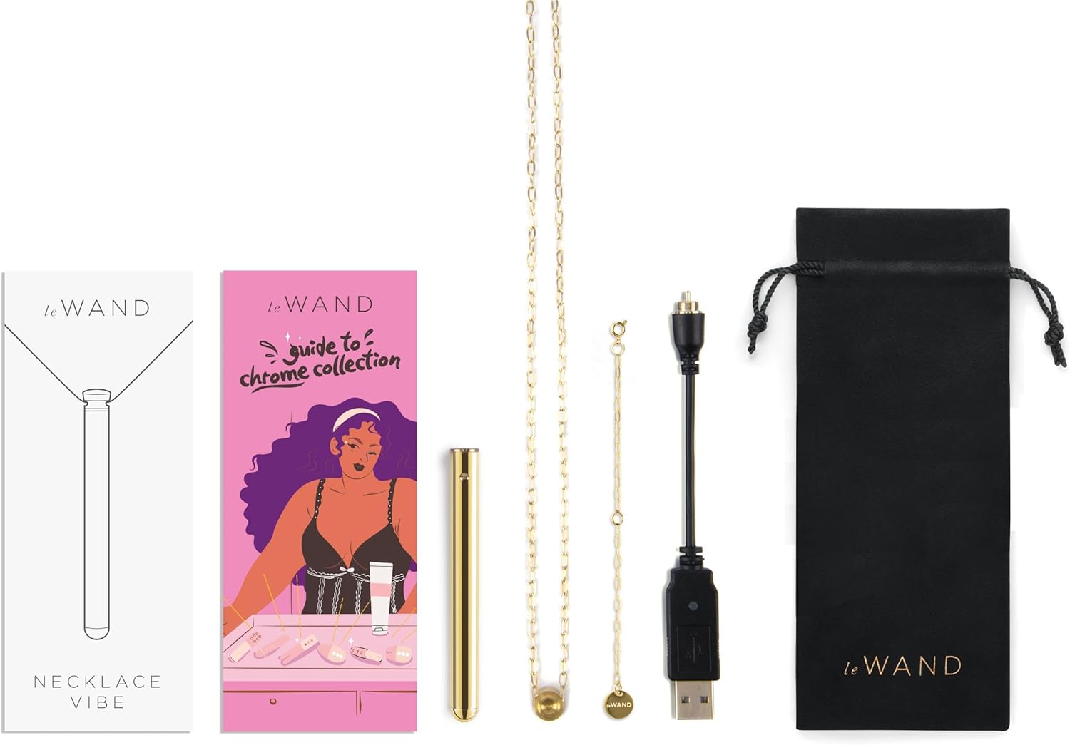 Stimulateur clitoridien en collier or - Le Wand