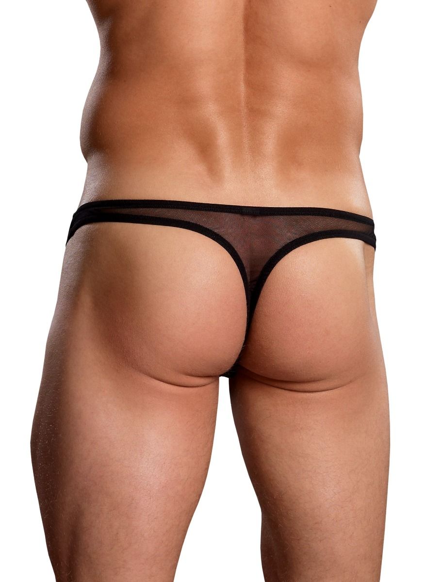 Thong with semi-transparent pouch - Male Power