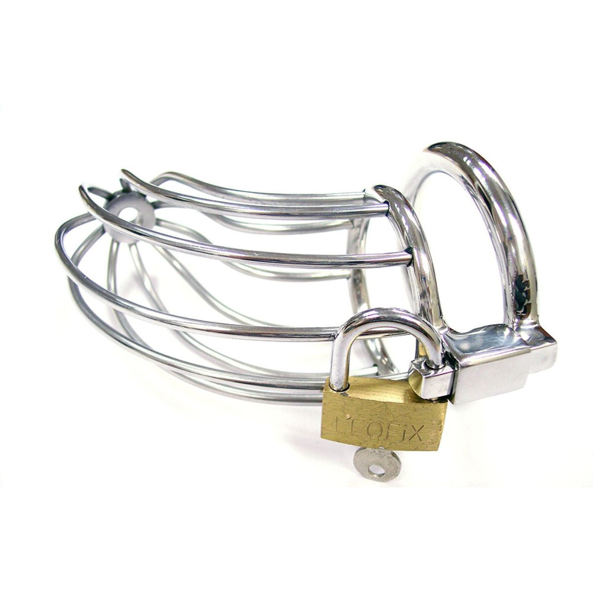 Chastity cage with padlock - Red