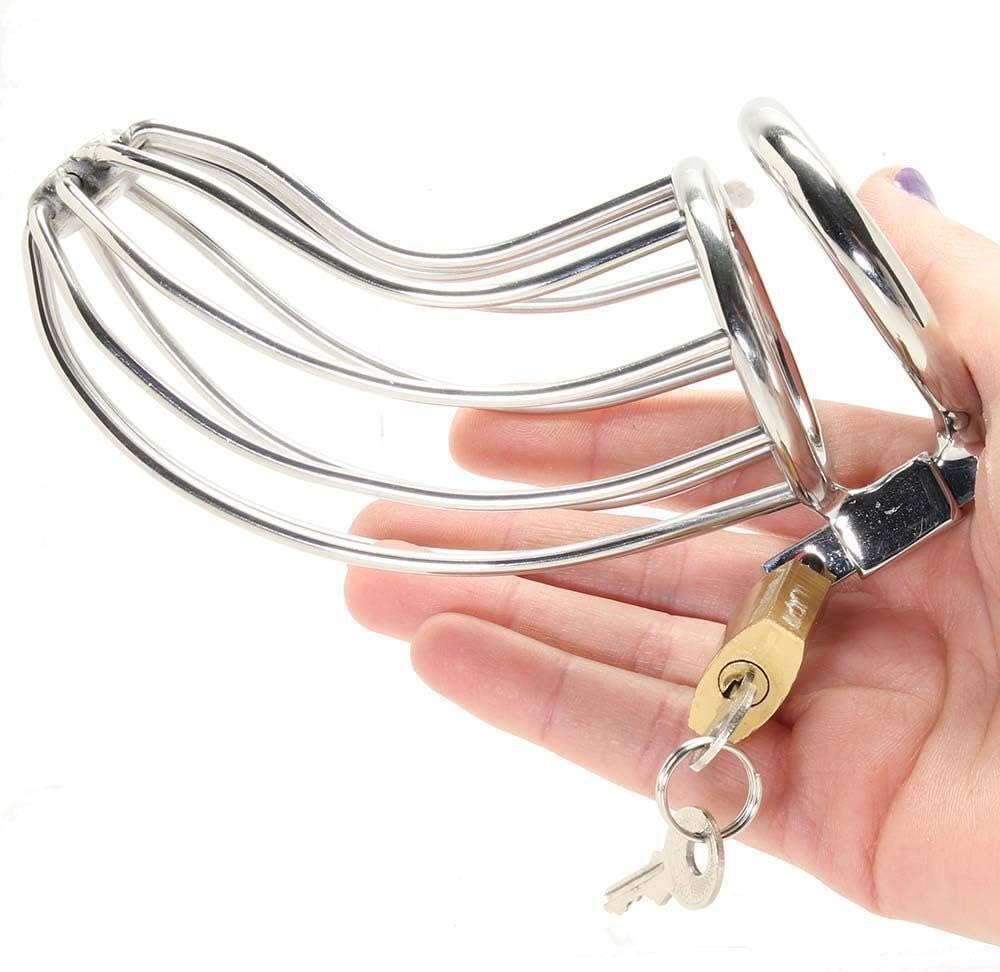 Chastity cage with padlock - Red