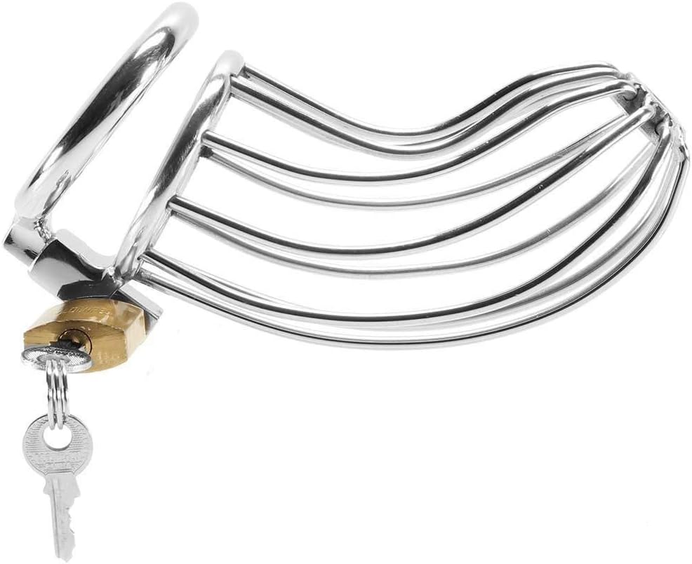 Chastity cage with padlock - Red